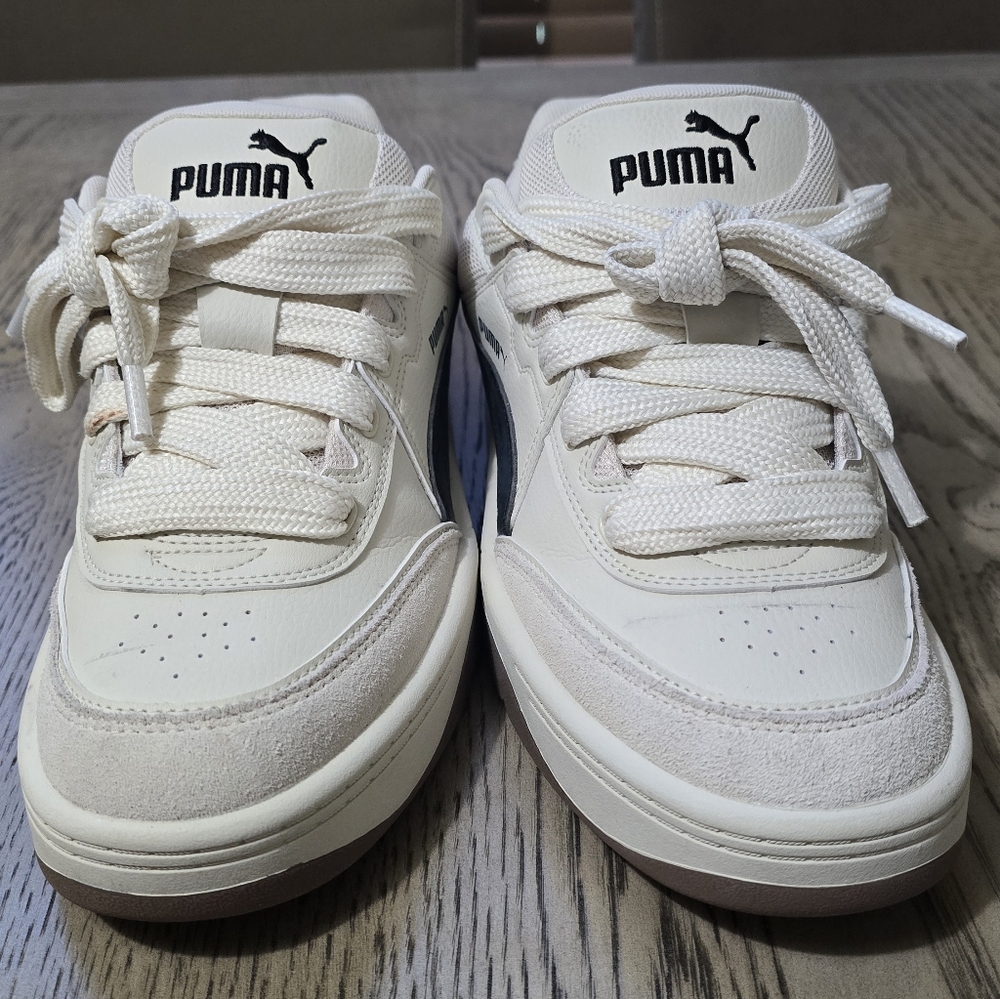 EUC!!! Puma Park Lifestyle SK8 sneakers Size 11 Super PLUSH Beige Black